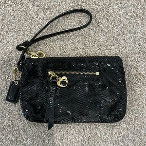 Coach Sequin Wristlet